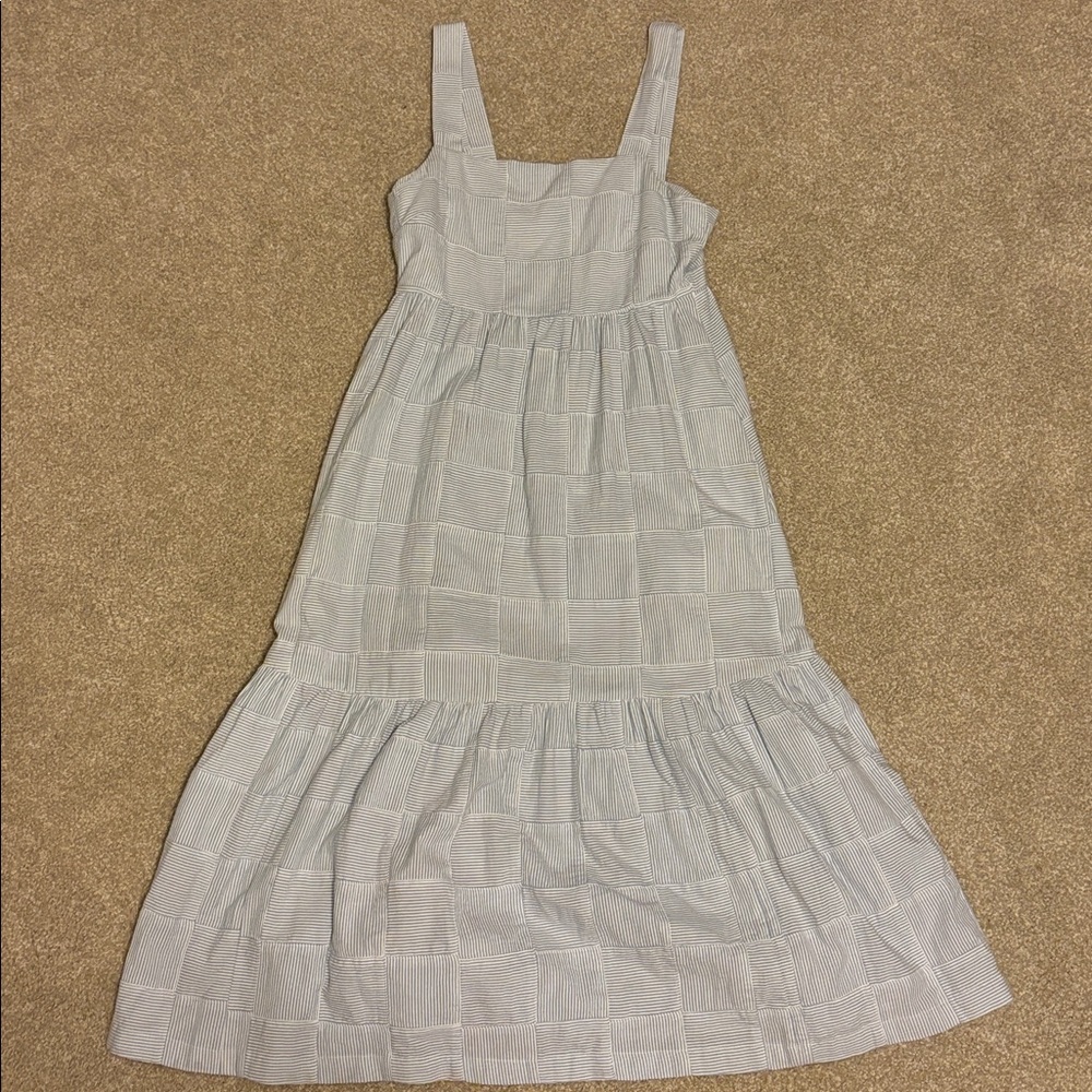 Madewell Light Blue Striped Dress